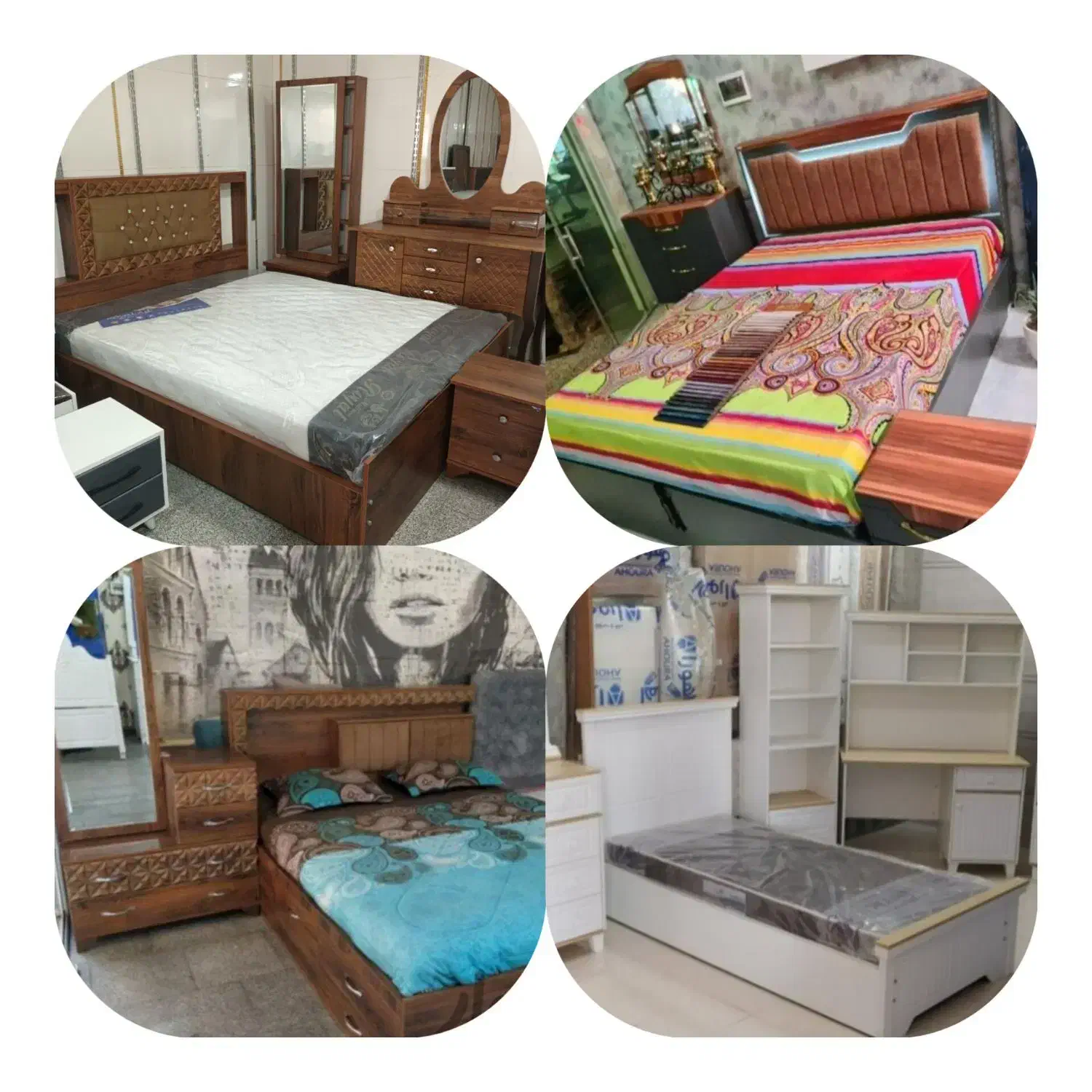 تخت در ابعاد مختلف|تخت و سرویس خواب|الوند, |دیوار