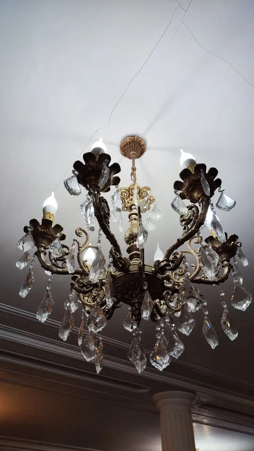 لوستر برنز ۶،۸ ،۴ شاخه|لوستر و چراغ آویز|مراغه, |دیوار