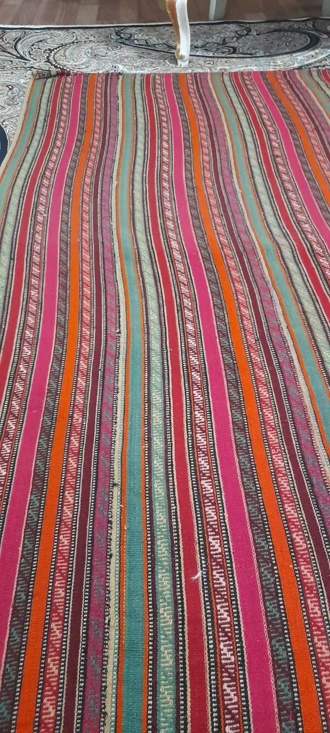 جاجیم (با پشم گوسفند)|گلیم، جاجیم، گبه|اسلام‌شهر, باغ فیض|دیوار