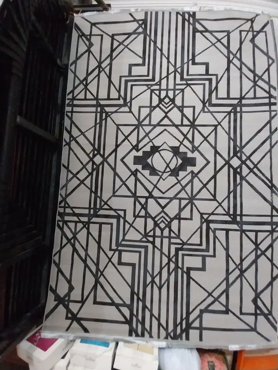 گلیم تبریز سایز ۱۵۰ در ۱ مدل ورساچ طلایی|گلیم، جاجیم، گبه|مشهد, امیر المومنین|دیوار