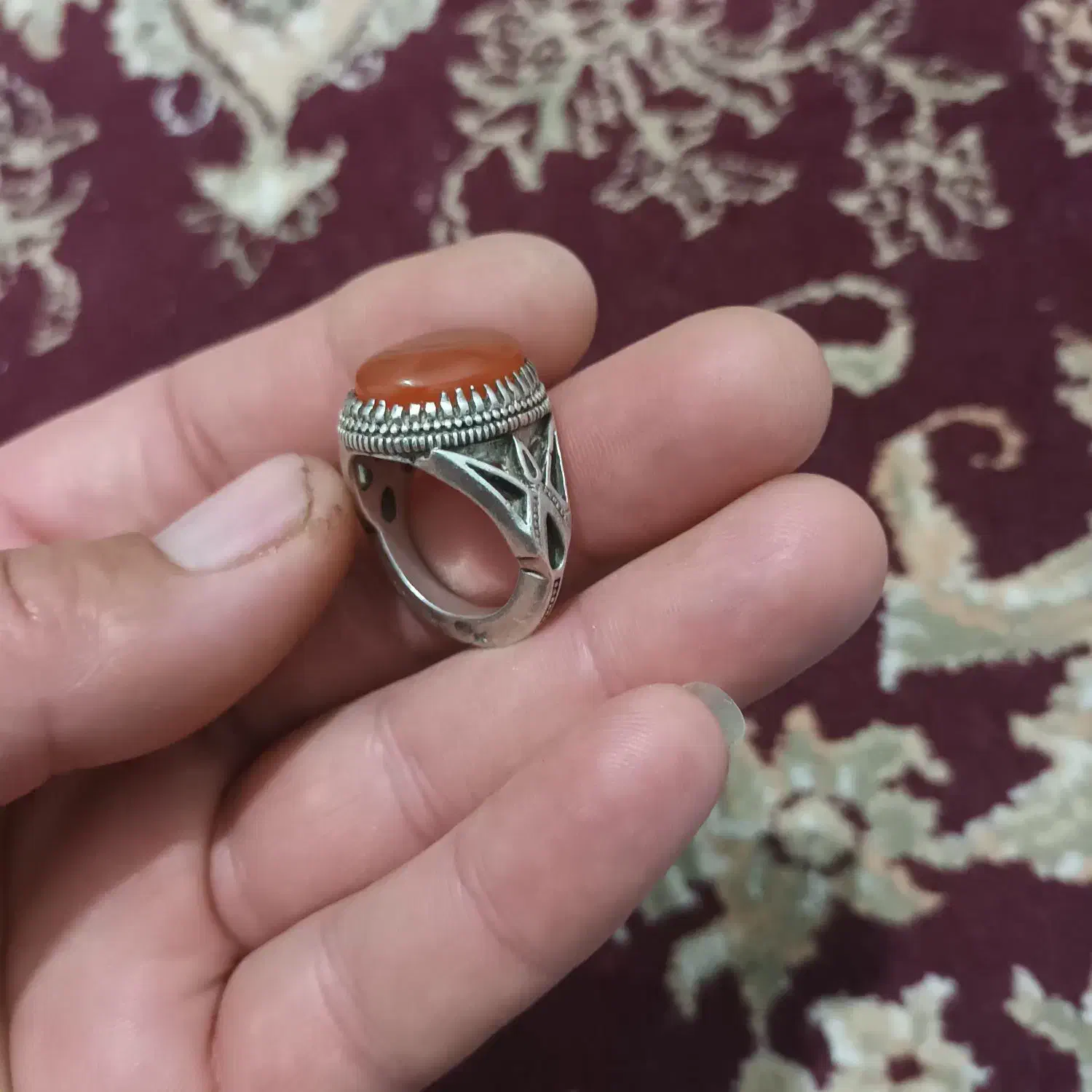 انگشتر نقره عقیق|جواهرات|شیروان (لرستان), |دیوار