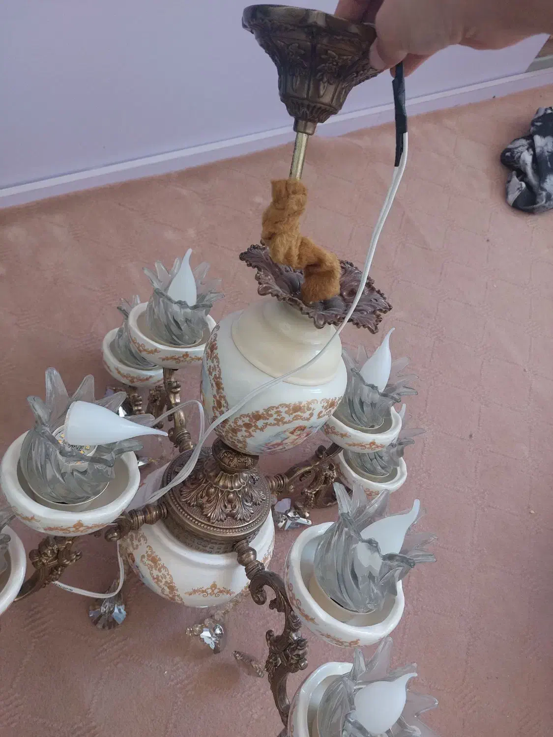 ۲عدد ست لوستر جذاب چینی|لوستر و چراغ آویز|سهند, |دیوار