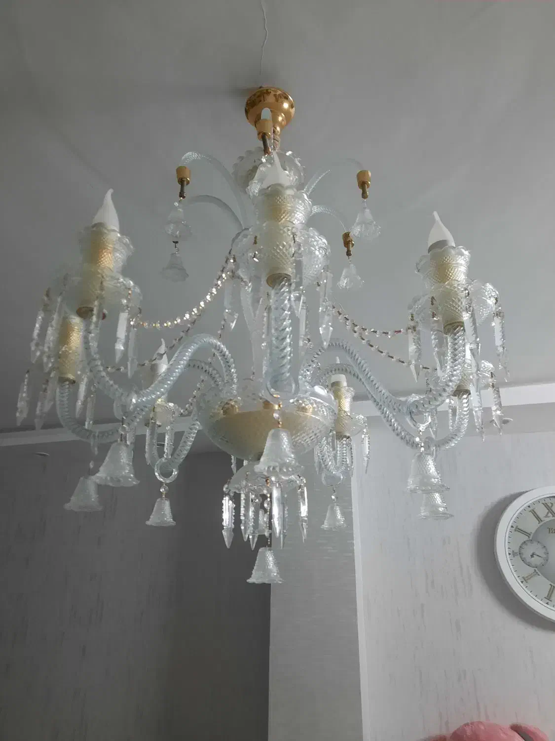 لوستر کریستالی|لوستر و چراغ آویز|ساوه, |دیوار