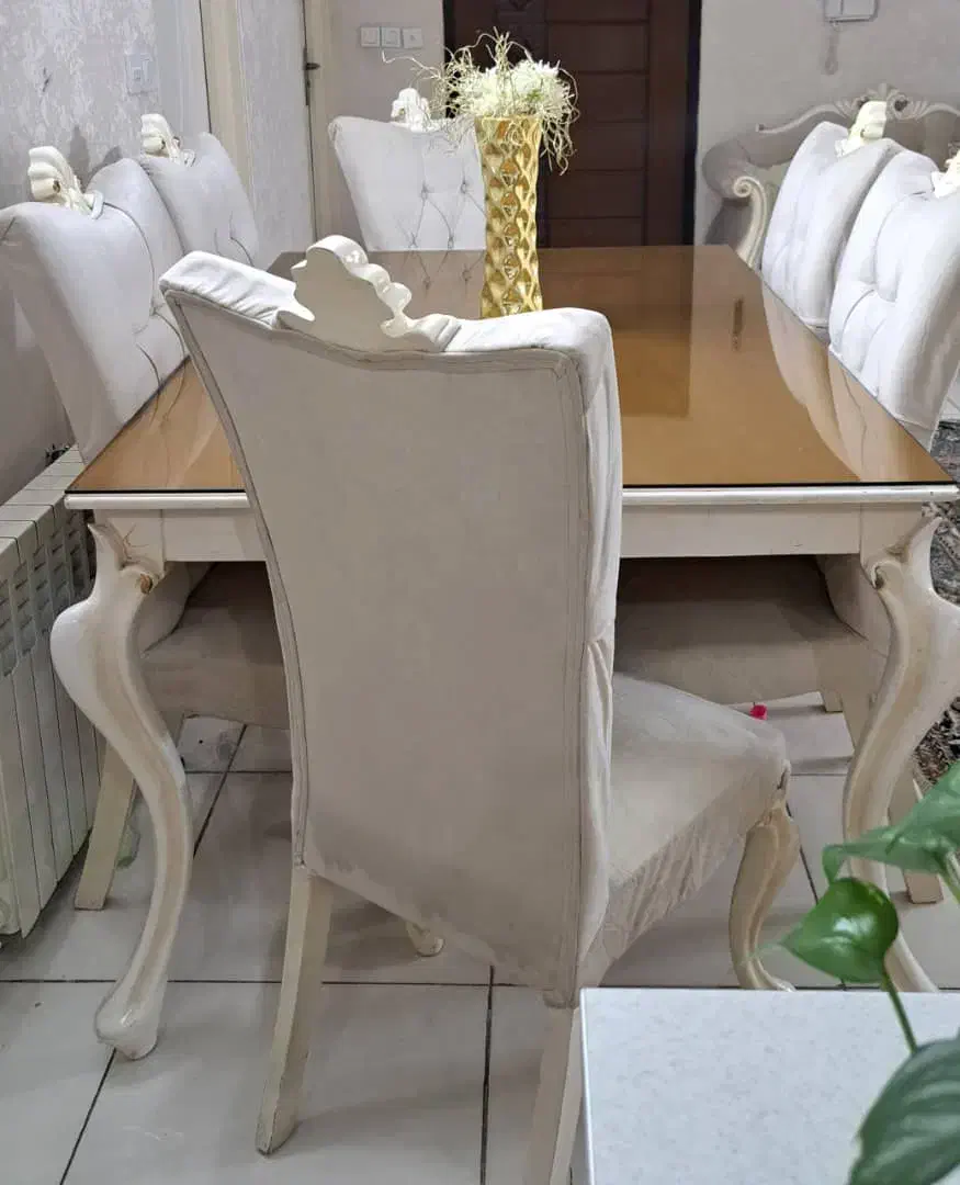 میز ناهار خوری ۶ نفره همراه ۶ صندلی|میز و صندلی غذاخوری|تهران, قلهک|دیوار