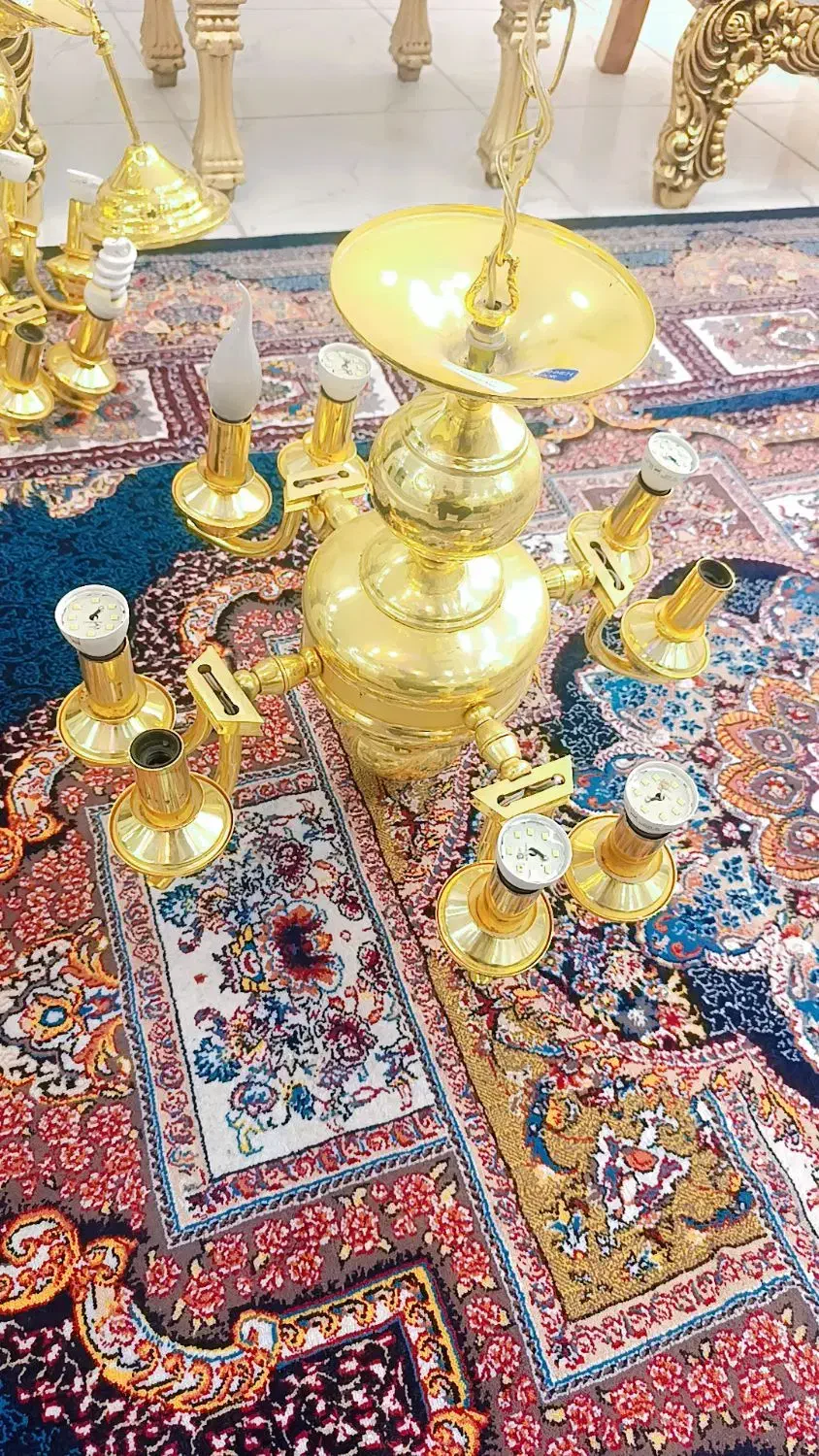 دو عدد لوستر برنجی اصل اصل|لوستر و چراغ آویز|ارومیه, |دیوار
