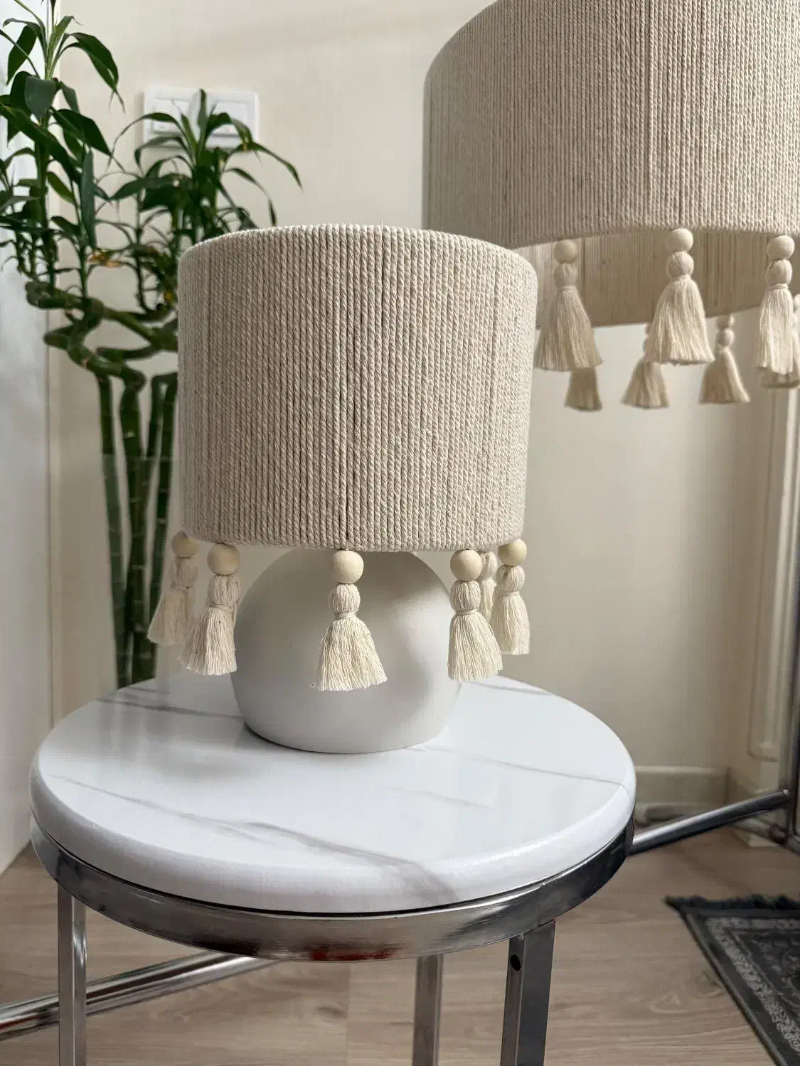 اباژو مکرومه|لوستر و چراغ آویز|قم, بنیاد|دیوار