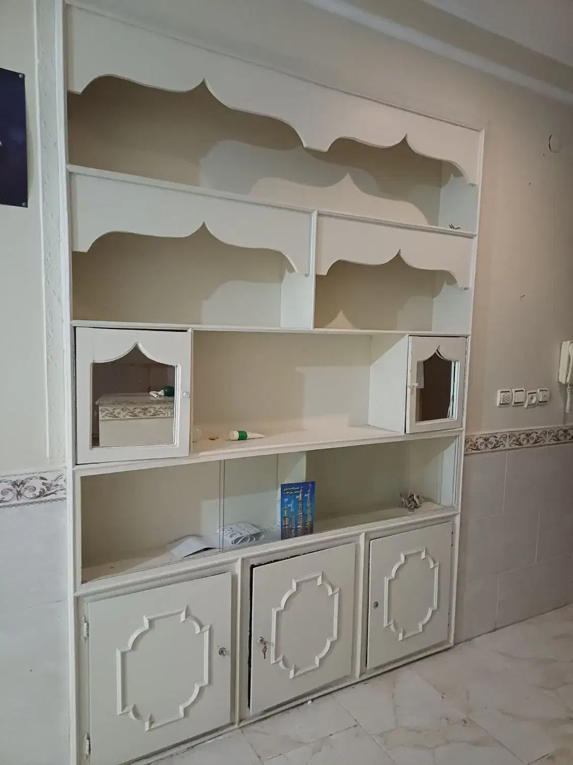 دکور چوبی دیواری|کتابخانه، شلف، قفسه‌های دیواری|قزوین, |دیوار