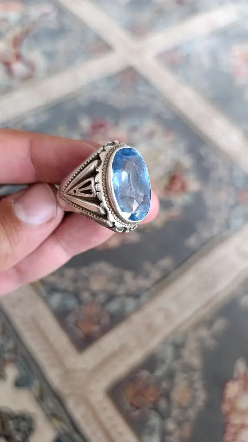 انگشتر توپازآبی|جواهرات|زنجان, |دیوار