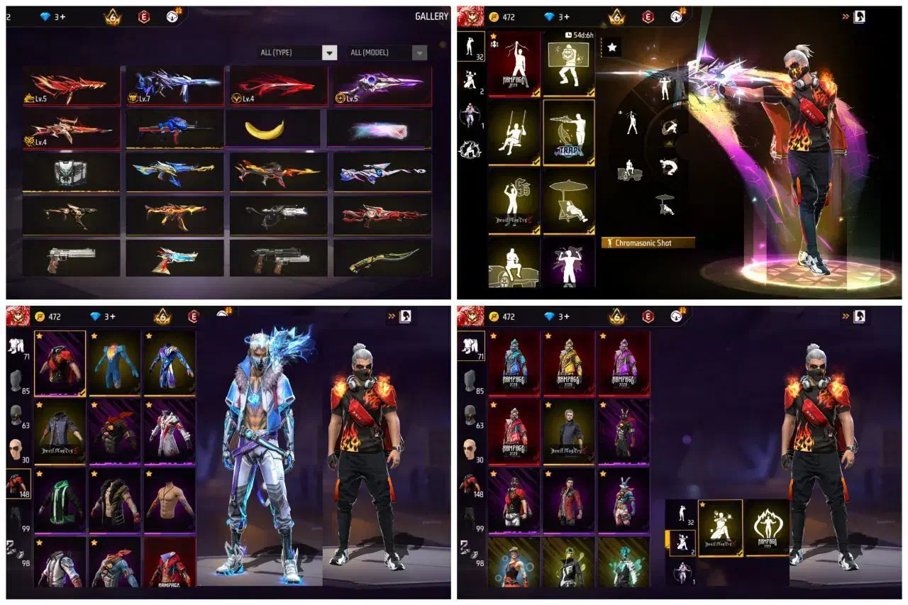 اکانت فری فایر|کنسول، بازی ویدئویی و آنلاین|تهران, نیلوفر|دیوار