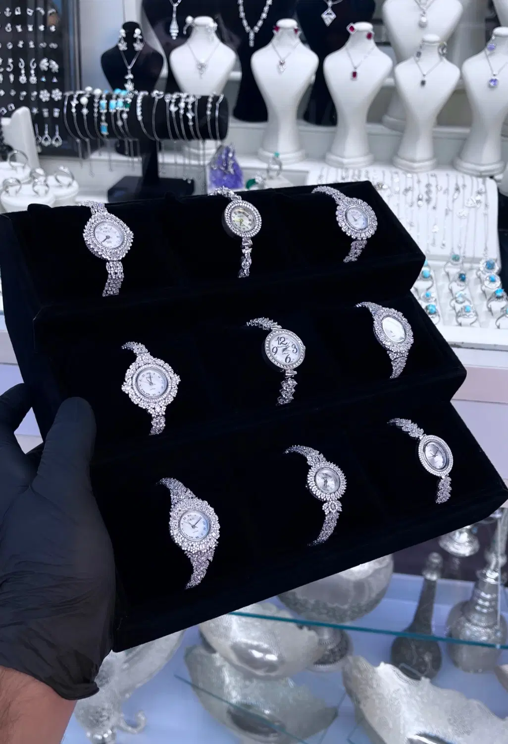 ساعت نقره ۹۲۵ زنانه همراه با آبکاری طلاسفید|جواهرات|اصفهان, فرح آباد|دیوار