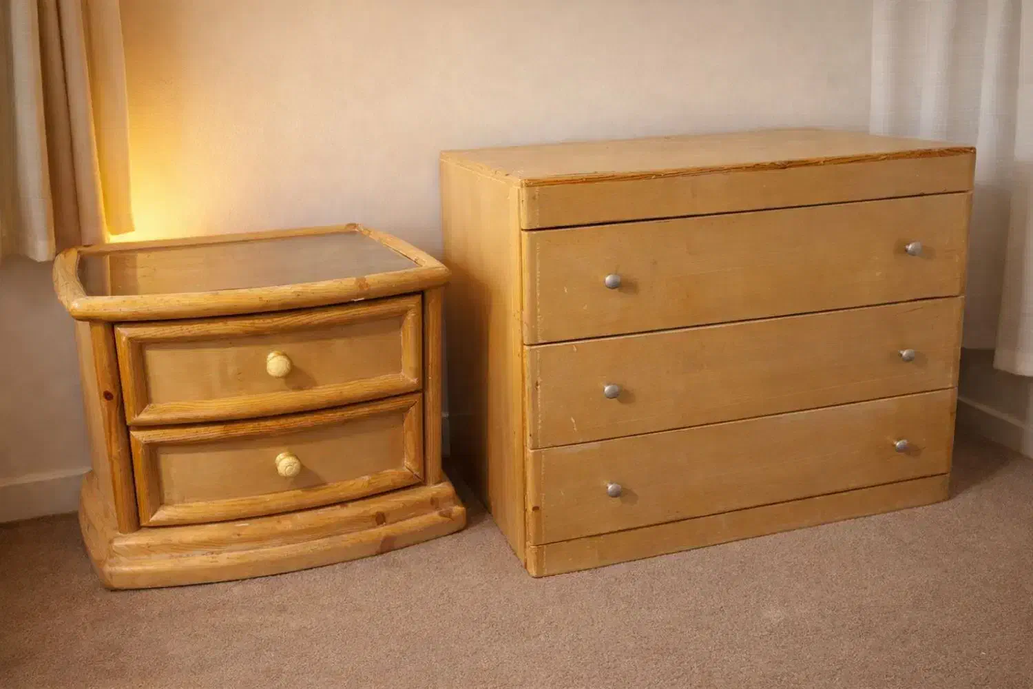 دراور ۳ کشو،پاتختی ۲ کشو طرح بامبو|جاکفشی، کمد، دراور|تهران, جیحون|دیوار