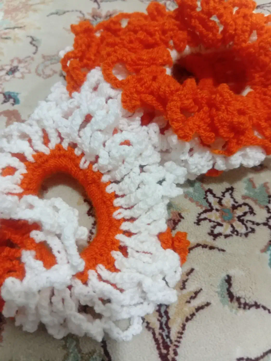 فروش کش گل سر بافتنی دورنگ ودو لایه|زیورآلات و اکسسوری|مینودشت, |دیوار