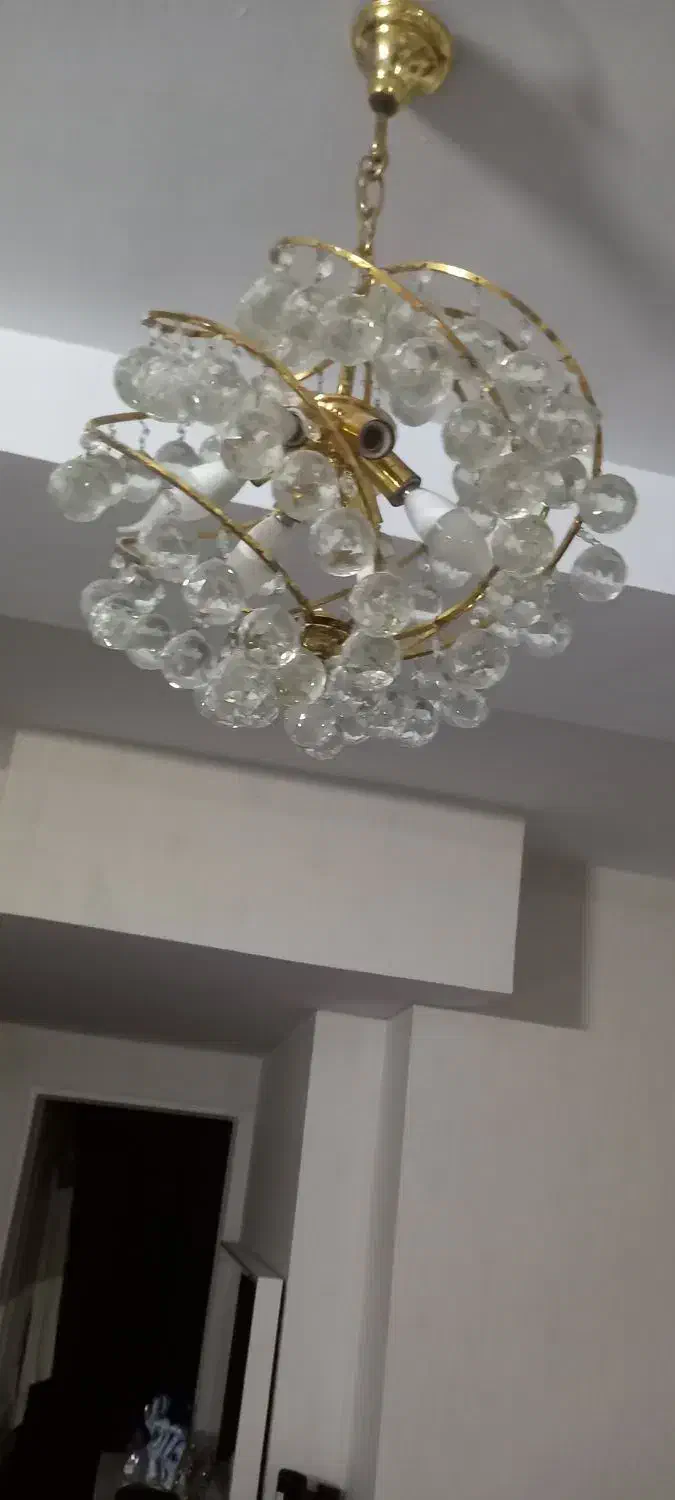 لوستر ۶ شعله کروی اصل کاملا سالم|لوستر و چراغ آویز|کرج, گلشهر|دیوار