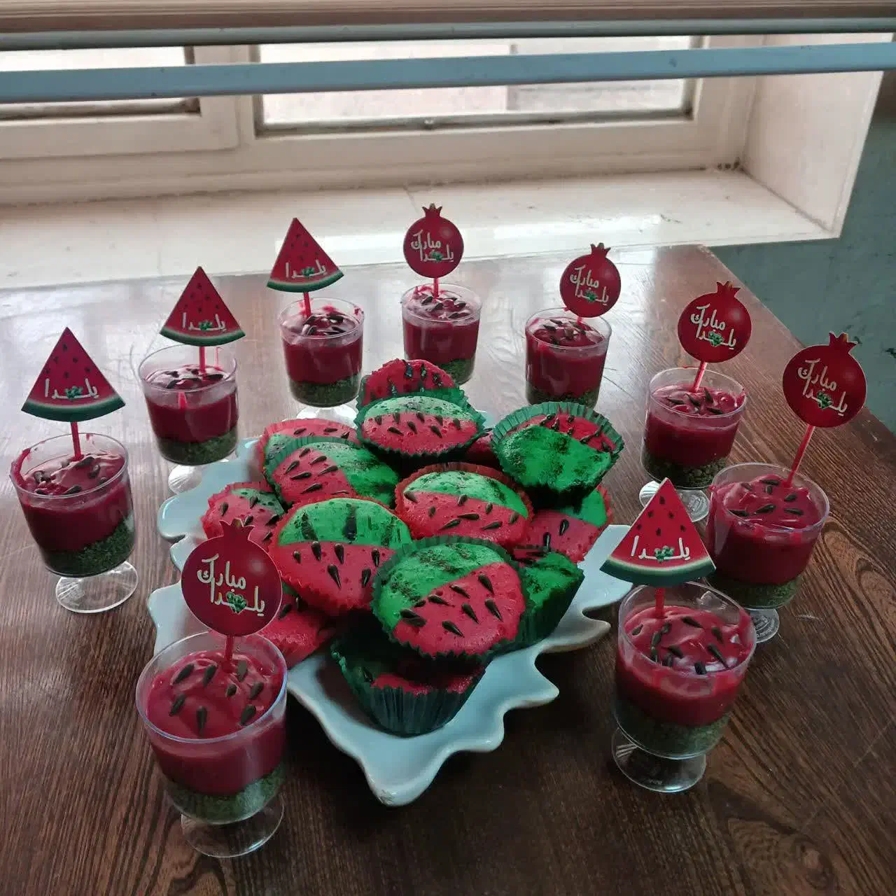 کیک تولد کاپ کیک ودسر یلدایی کیک هندوانه|خوردنی و آشامیدنی|قرچک, مهدیه|دیوار