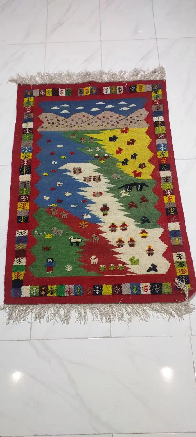 فرش دستبافت قشقایی|فرش|کوه چنار, |دیوار