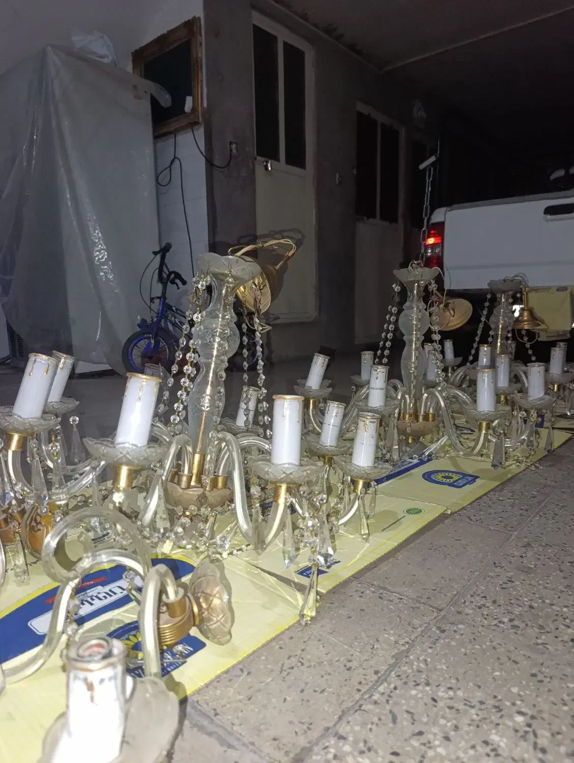 3عددلوسترکریستال چک بادوعدیوارکوب|لوستر و چراغ آویز|تهران, مشیریه|دیوار