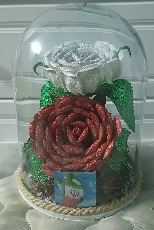 گل مصنوعی با شیشه فلکسی|گل مصنوعی|ملارد, |دیوار