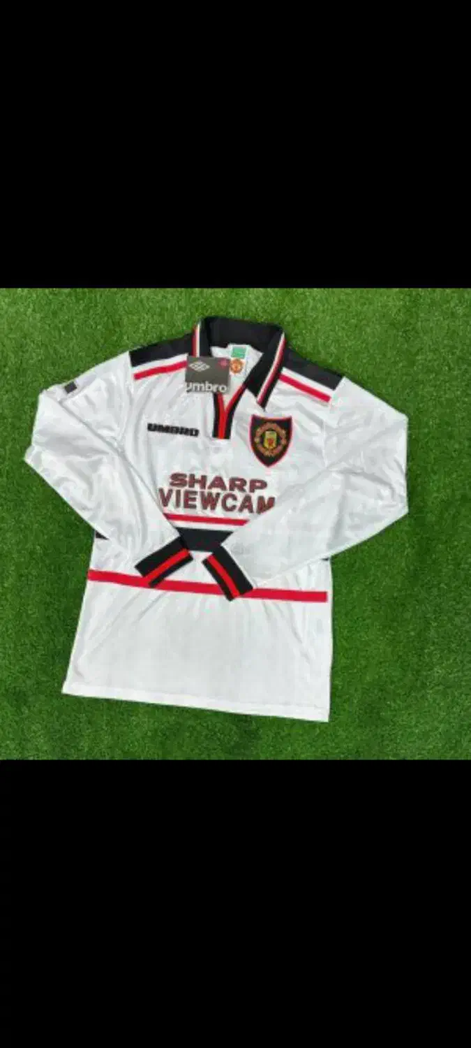 کیت دوم منچستریونایتد 1998-1999 آستین بلند|لباس|چرام, |دیوار