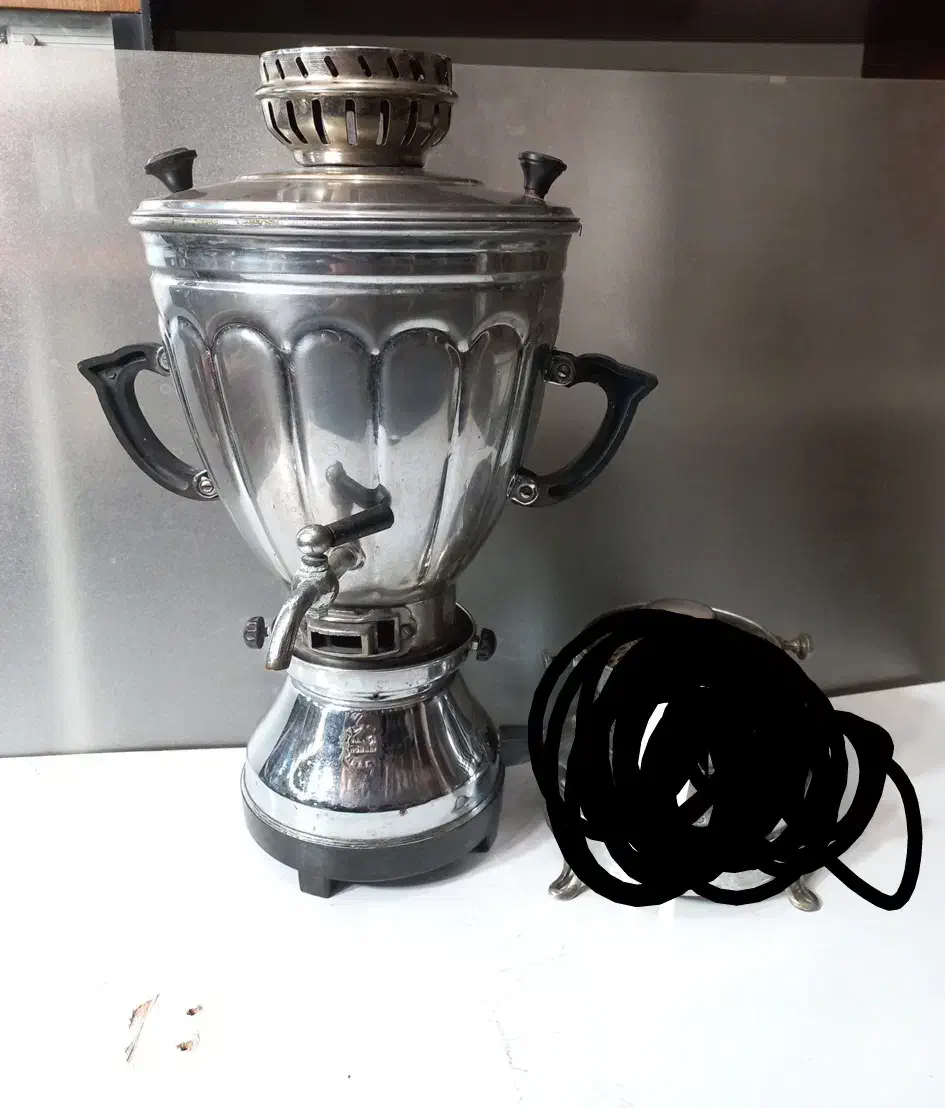 وسایل قدیمی سماور و قابلمه چراغ سماور برقی|کلکسیون اشیاء عتیقه|شاهرود, |دیوار