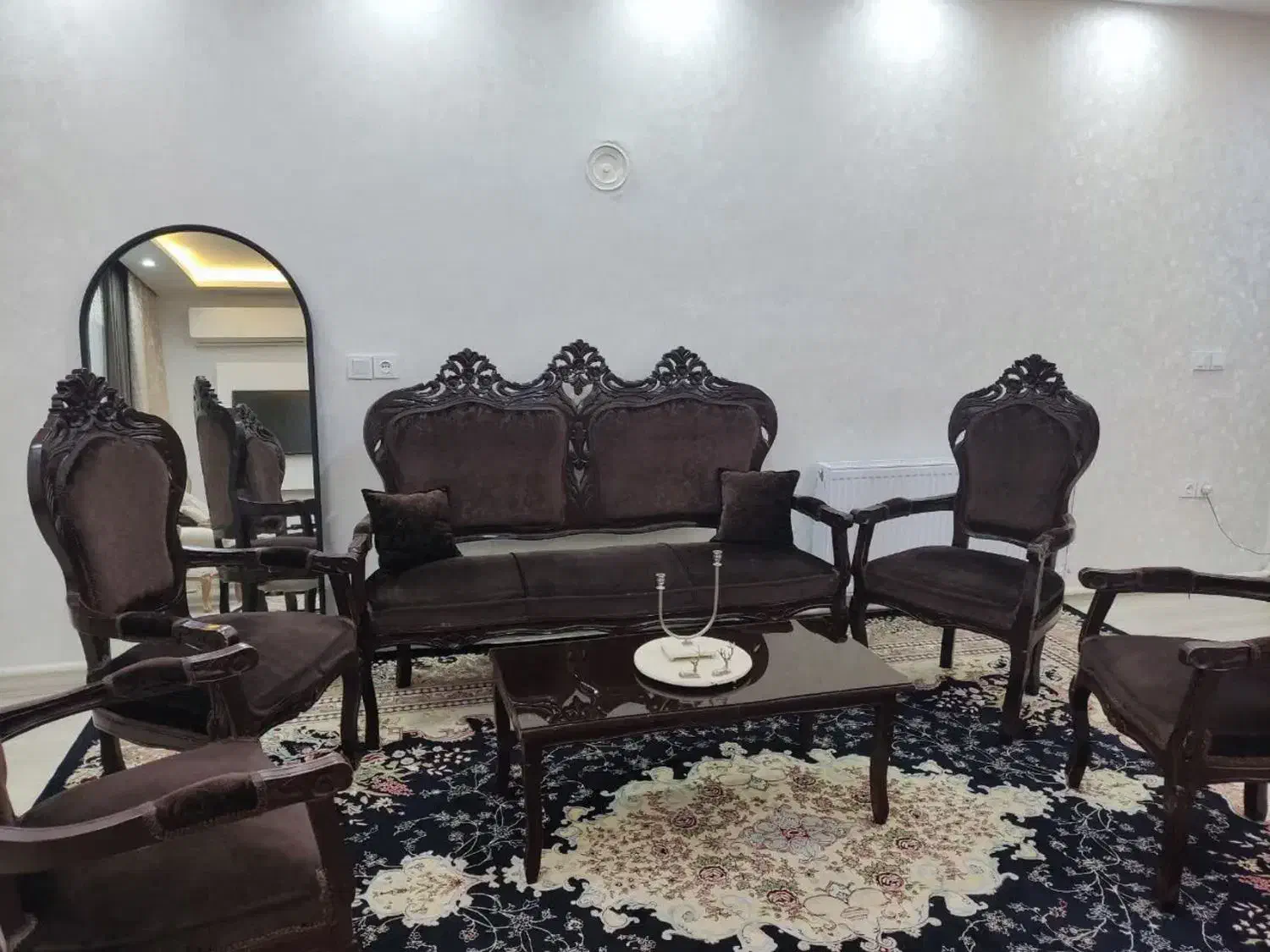 فروش مبلمان سالم ۹ نفره با میز جلو مبلی و عسلی|مبلمان خانگی و میز عسلی|ابهر, |دیوار