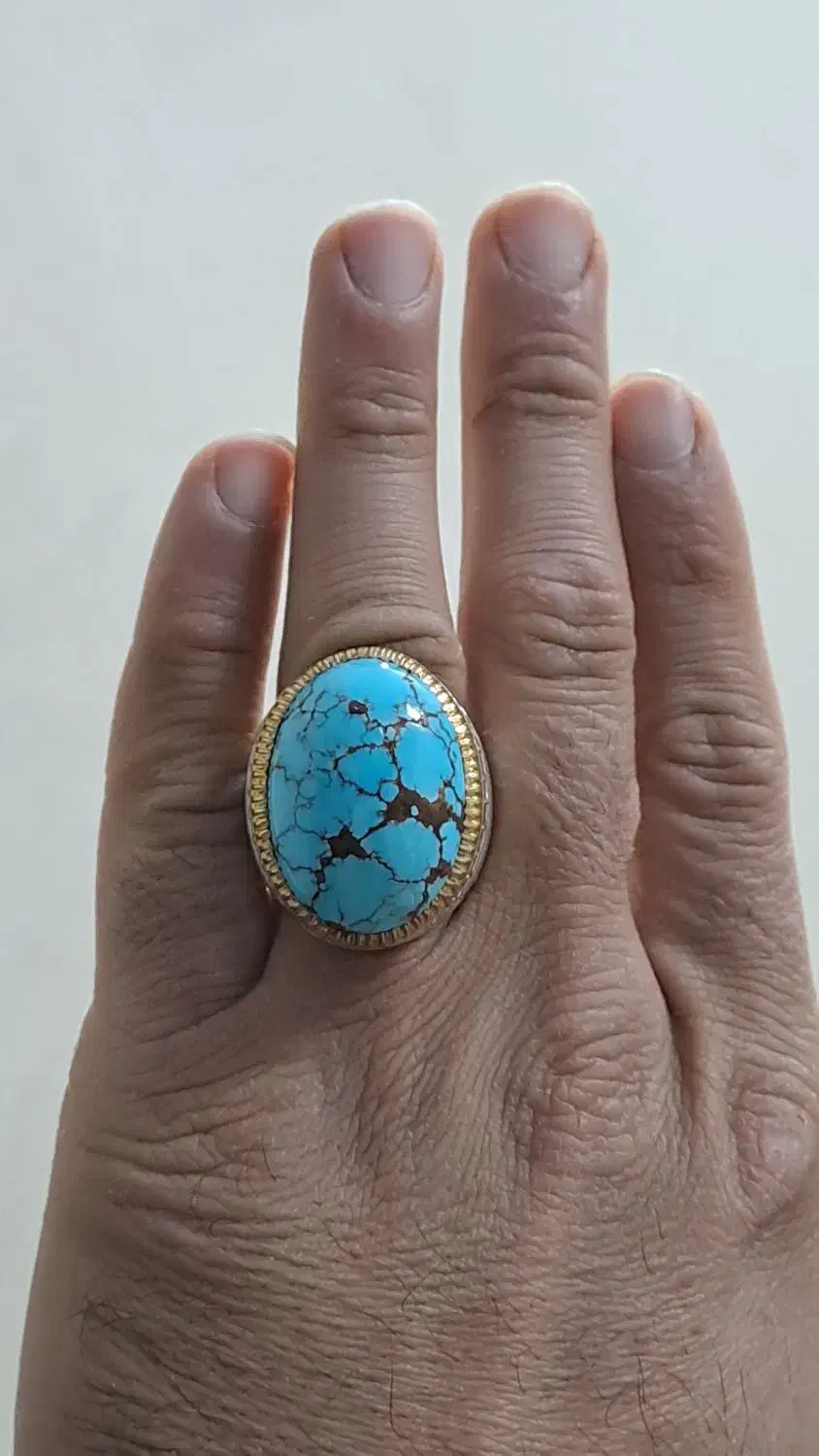 انگشتر فیروزه نیشابور فوق کلکسیونی با رکاب بینظیر|کلکسیون اشیاء عتیقه|شیراز, شهرک فرهنگیان|دیوار