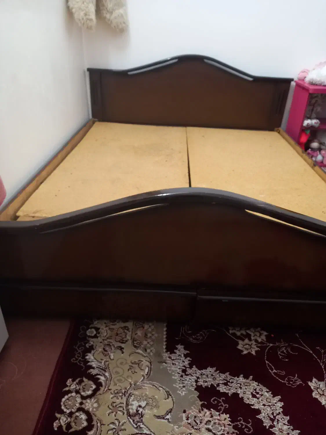 تخت خواب چوبی دونفره  ۱۶۰در۲متر|تخت و سرویس خواب|کاشان, امام خمینی|دیوار
