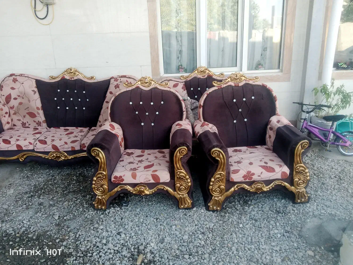 سلام مبل هفت نفره سالم وبدون پارگی|مبلمان خانگی و میز عسلی|روانسر, |دیوار