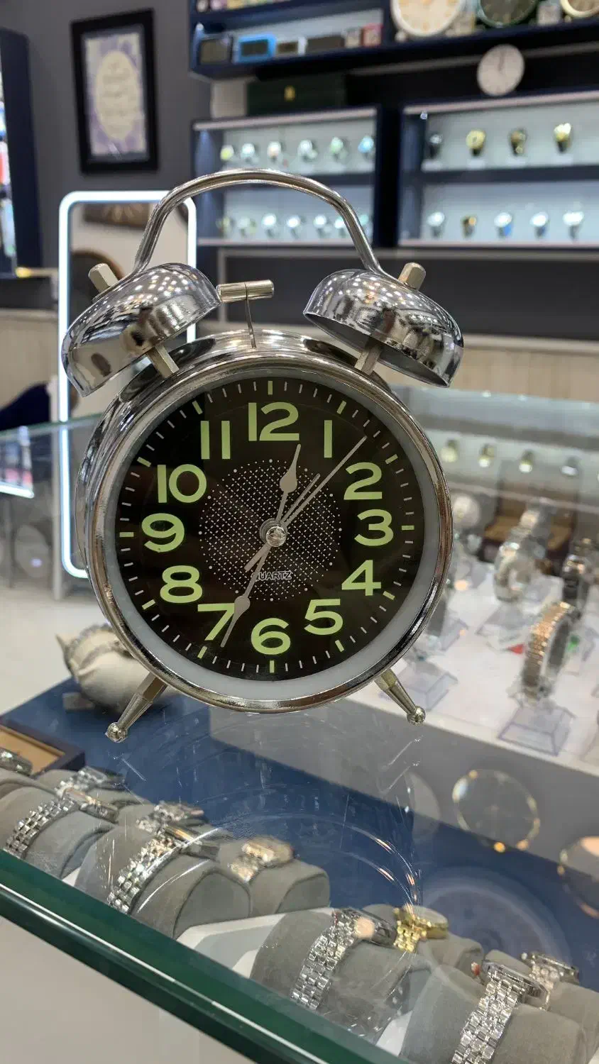 ساعت رومیزی زنگدار چکشی چراغ دار|ساعت دیواری و تزئینی|مشهد, جاهد شهر|دیوار