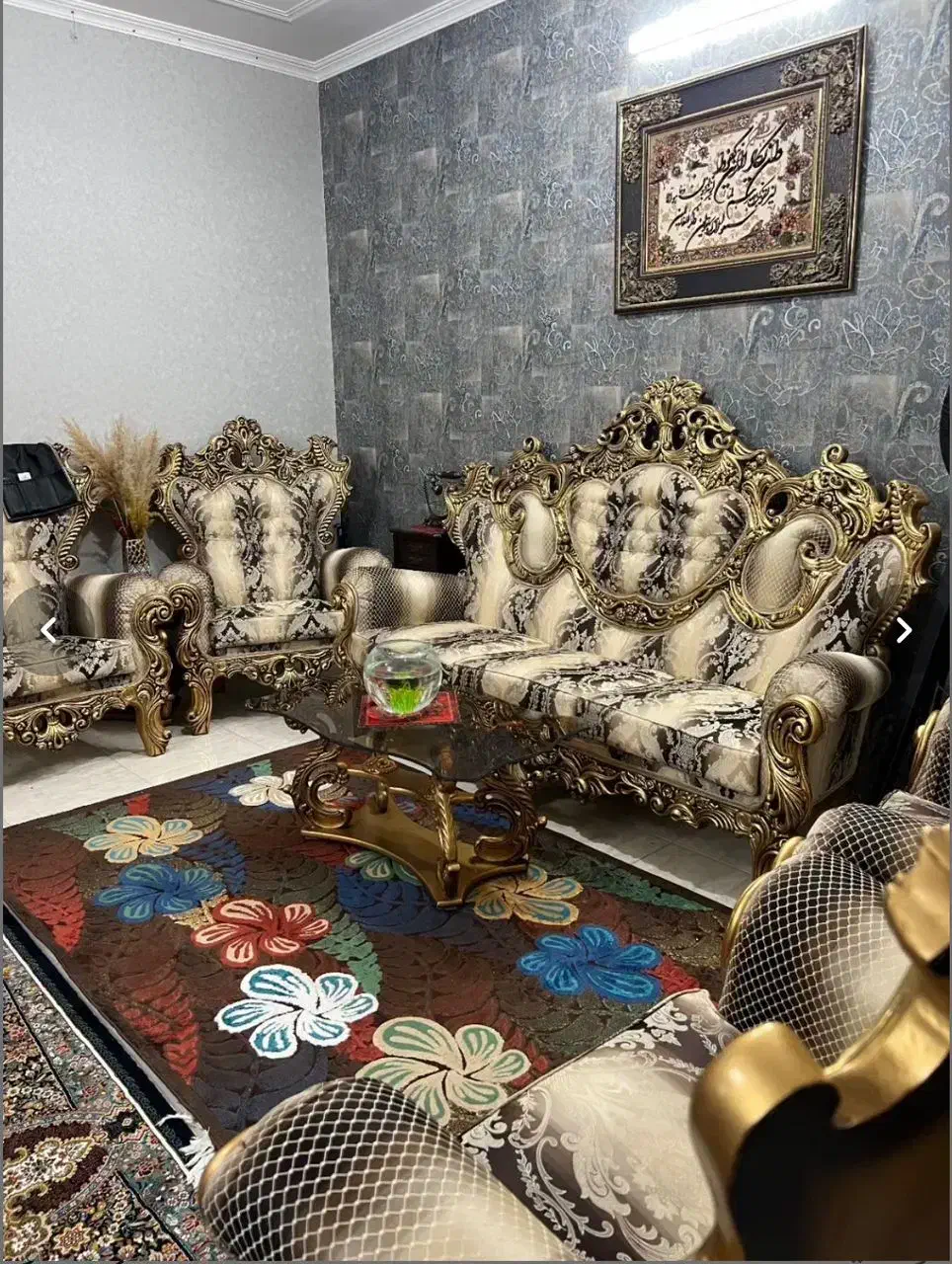 مبل ۷نفره استیل(سلطنتی)|مبلمان خانگی و میز عسلی|یزد, |دیوار