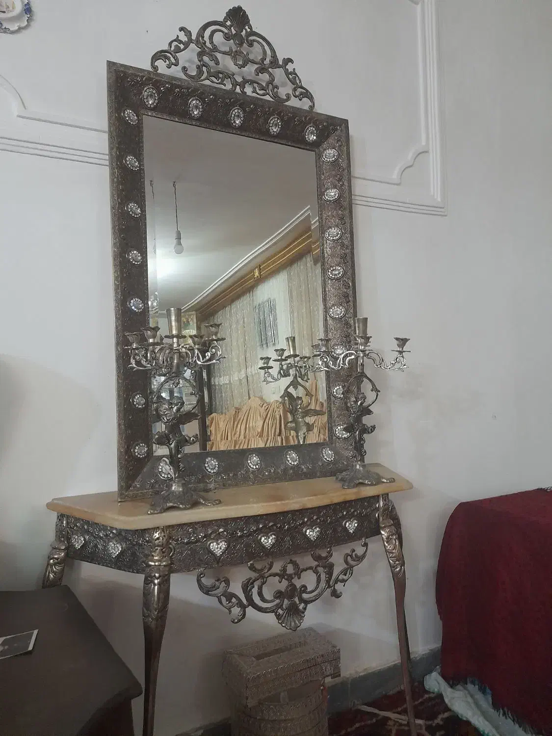 اینه کنسول شمعدان|بوفه، ویترین، کنسول|آذرشهر, |دیوار