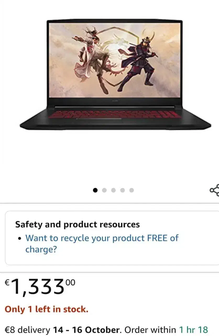 فروش لپ تاپ MSI Katana GF76 11UG در حد نو|رایانه همراه|تهران, ستارخان|دیوار