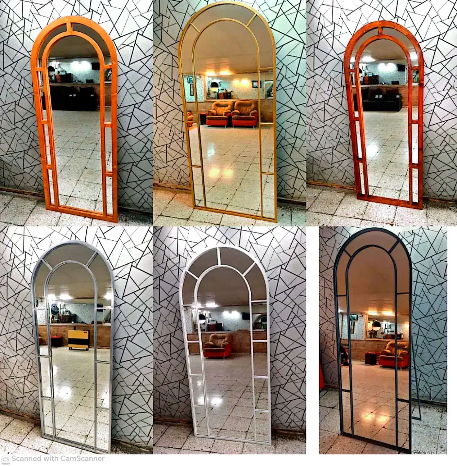 قاب چوبی و قاب فلزی|آینه|مسجد سلیمان, |دیوار