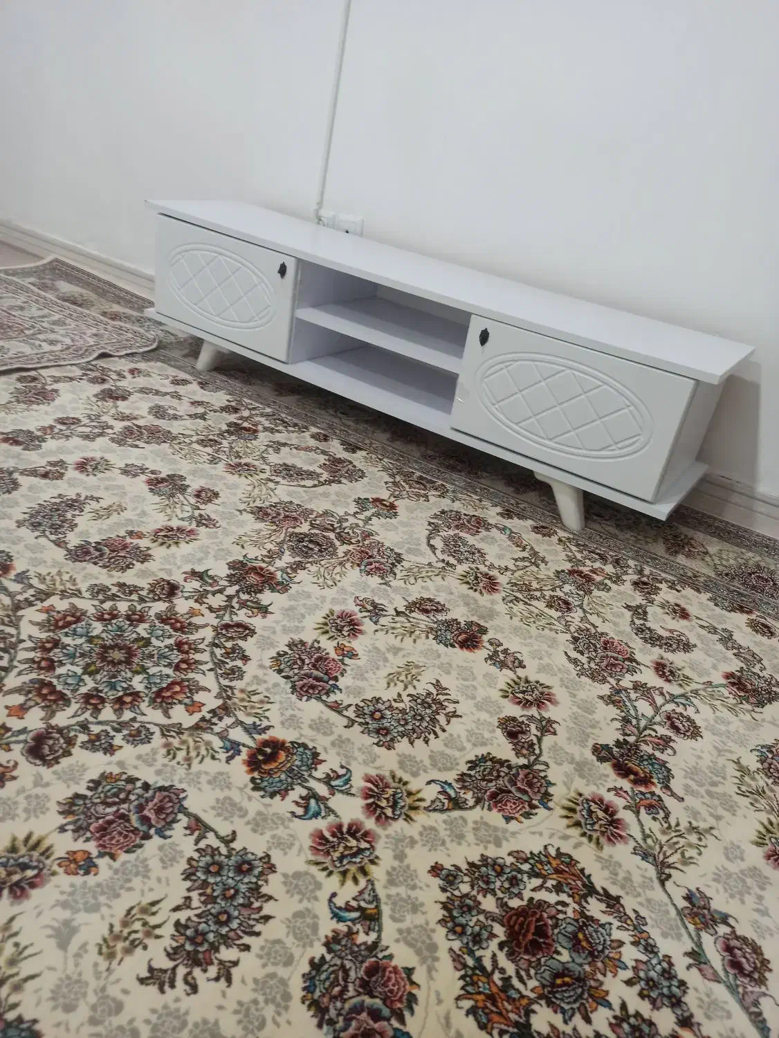 زیر تلویزیون نو با جنس چوب|میز تلویزیون|صحنه, |دیوار