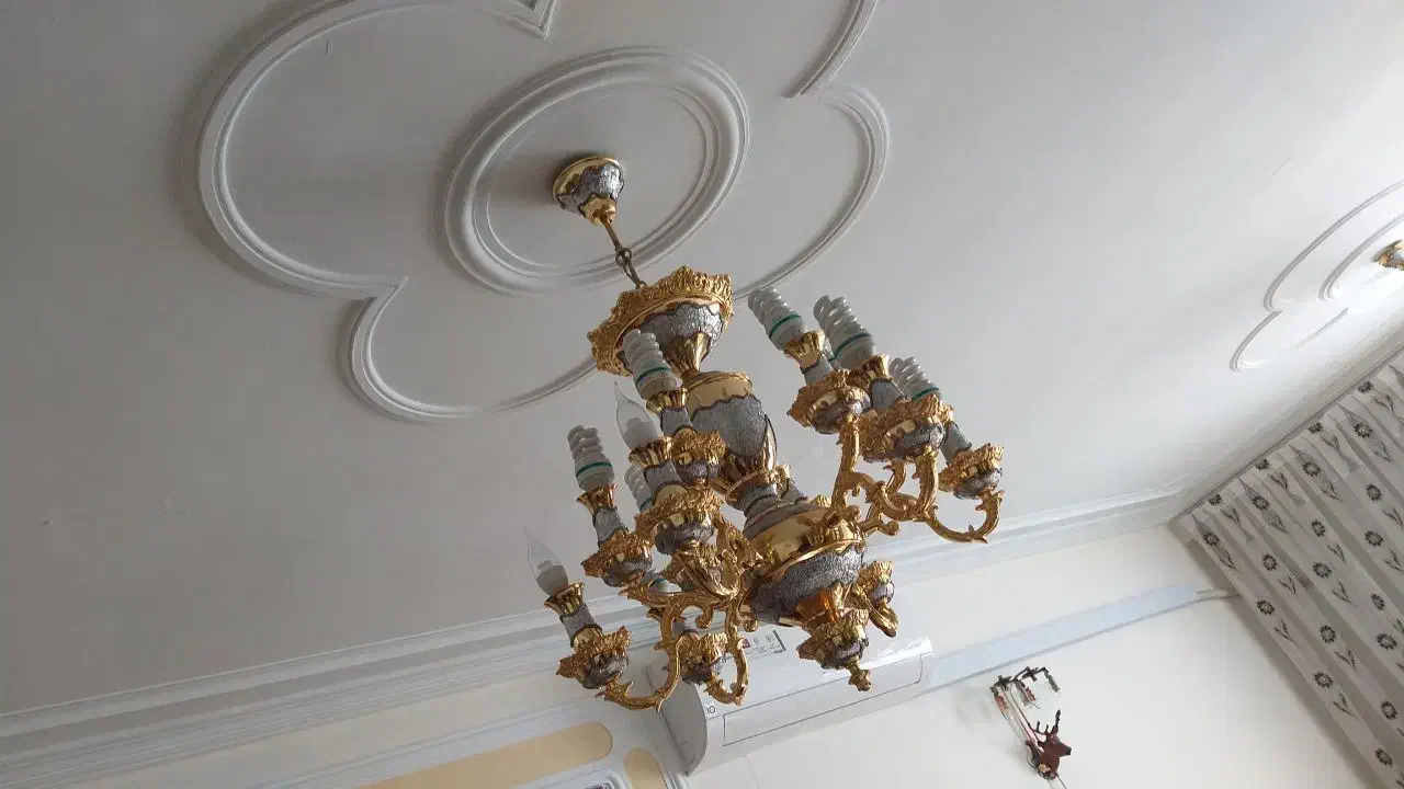 ۳ عدد لوستر نقره کاری شده و برنز نو|لوستر و چراغ آویز|ارومیه, |دیوار