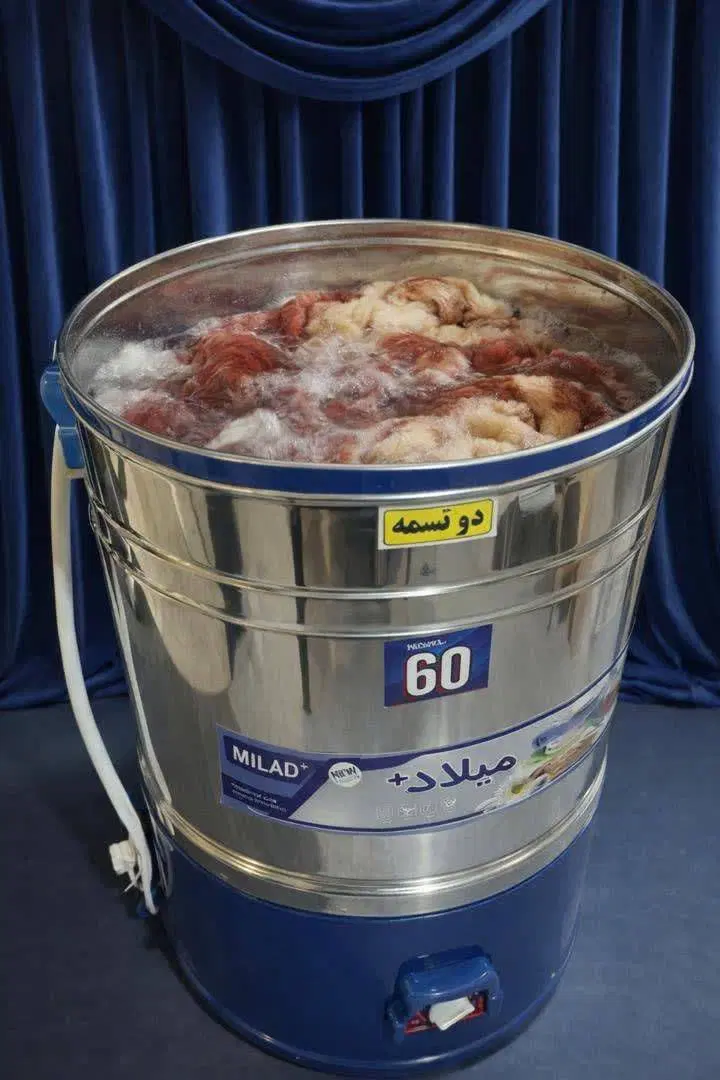 پتوشور و لباسشویی پاکیزان استیل ۶۰تا۸۰ کیلویی۲تسمه|ماشین لباسشویی و خشککن لباس|قم, شاه ابراهیم|دیوار