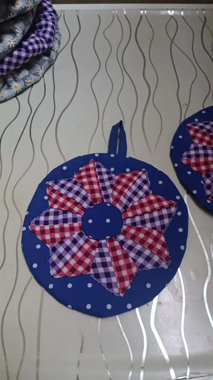 دستگیره تکه دوزی شده|سفره، حوله، دستمال آشپزخانه|خرمدره, |دیوار