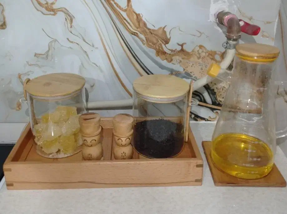 بانکه استند هاون نمک پاش سینی چوب روغن ریز بامبو|ظروف سرو و پذیرایی|شیراز, مسلم|دیوار