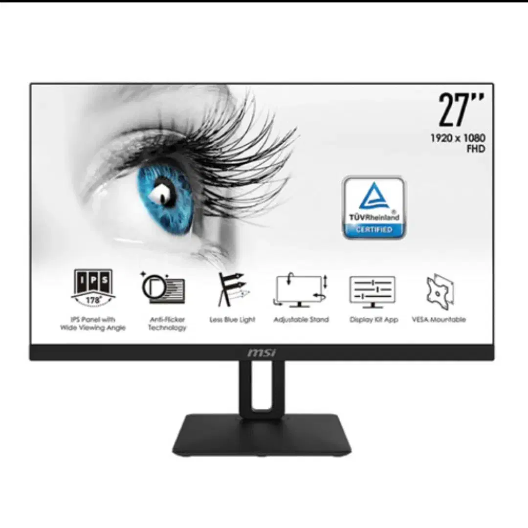 مانیتور ام اس آی مدل MSI PRO MP271AP بسیار تمیز|قطعات و لوازم جانبی رایانه|قم, انسجام|دیوار