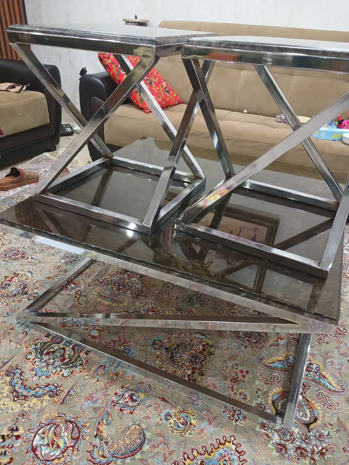 جلومبلی وعسلی استیل|مبلمان خانگی و میز عسلی|قرچک, باقرآباد|دیوار