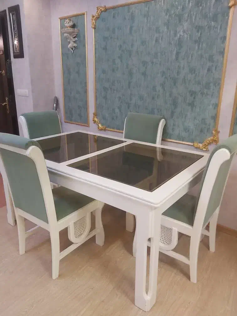 غذاخوری شیک با ۶تا صندلی کاملا سالم وتمیز|میز و صندلی غذاخوری|اهر, |دیوار