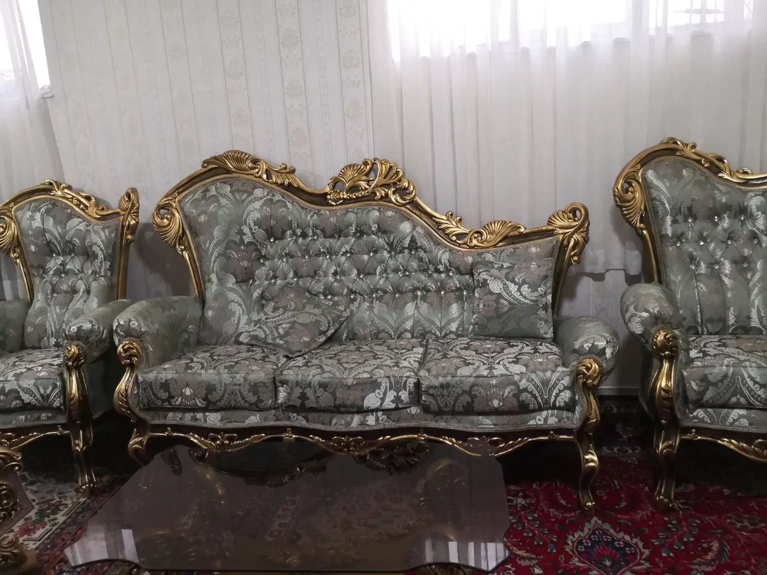 مبل 7نفره چوبی|مبلمان خانگی و میز عسلی|تهران, مینای شمالی (مخبر)|دیوار