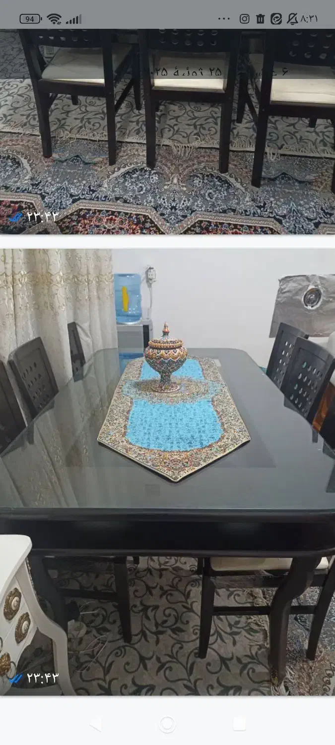 میز ناهار خوری شیش نفره|میز و صندلی غذاخوری|شیراز, کوشک میدان|دیوار