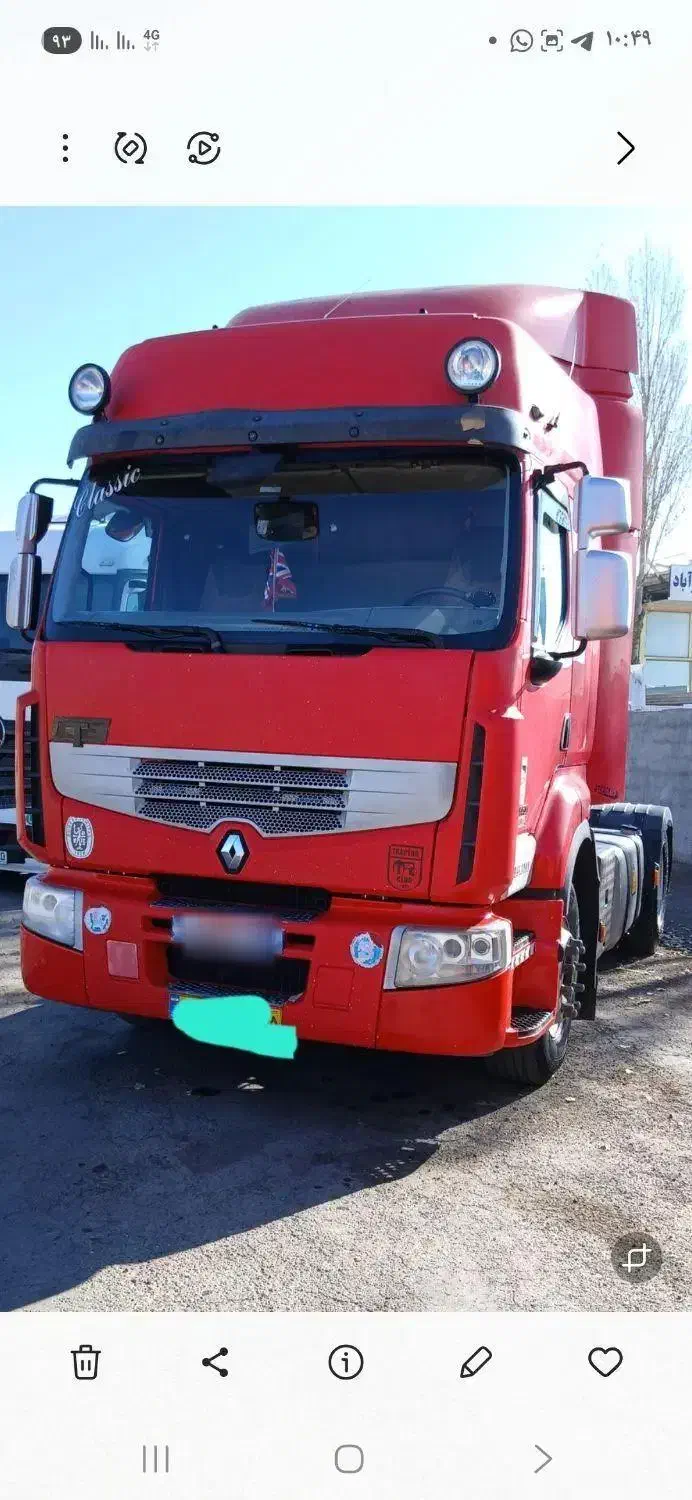 رنو کشنده ا ر یا دیزل ۴۴۰ مدل 2010 بدون رنگ|خودرو سنگین|تبریز, |دیوار