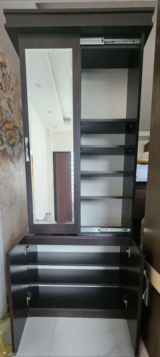 کمد دیواری آینه دار|جاکفشی، کمد، دراور|چمستان, |دیوار