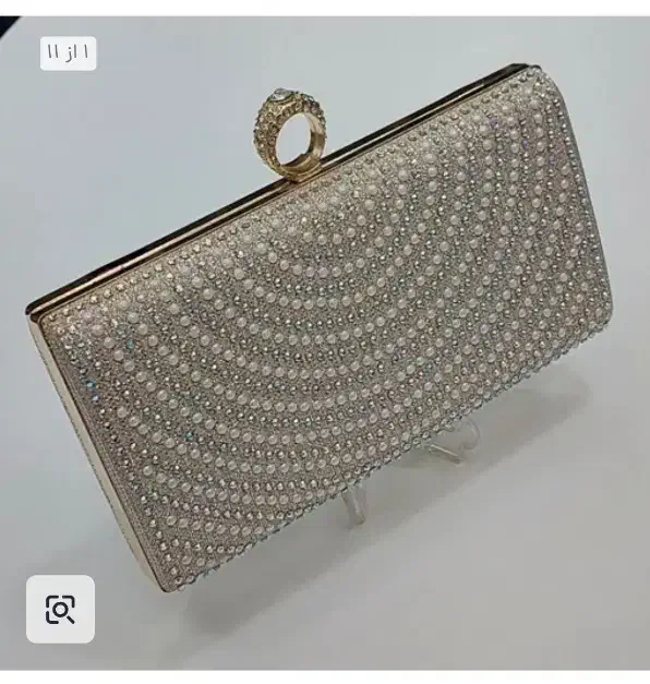 کیف مجلسی نگین مرواریدی پاسپورتی انگشتری|کیف، کفش، کمربند|الوند, |دیوار