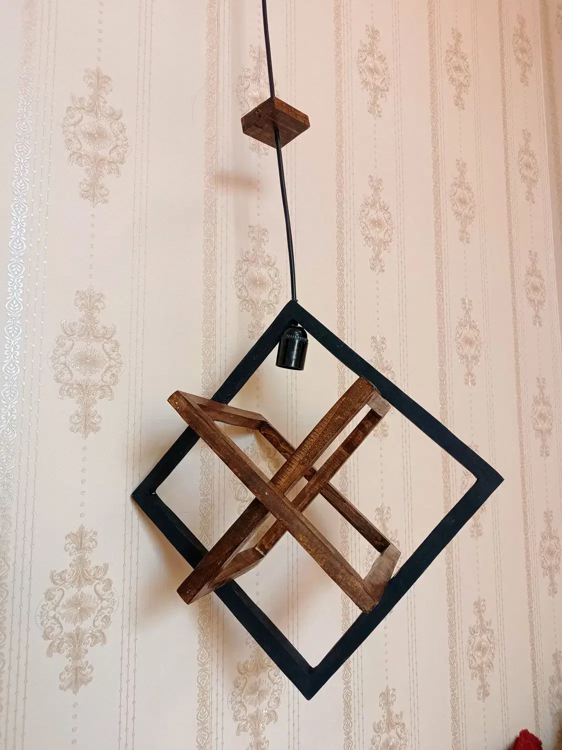 لوستر چوبی|لوستر و چراغ آویز|کرمان, |دیوار