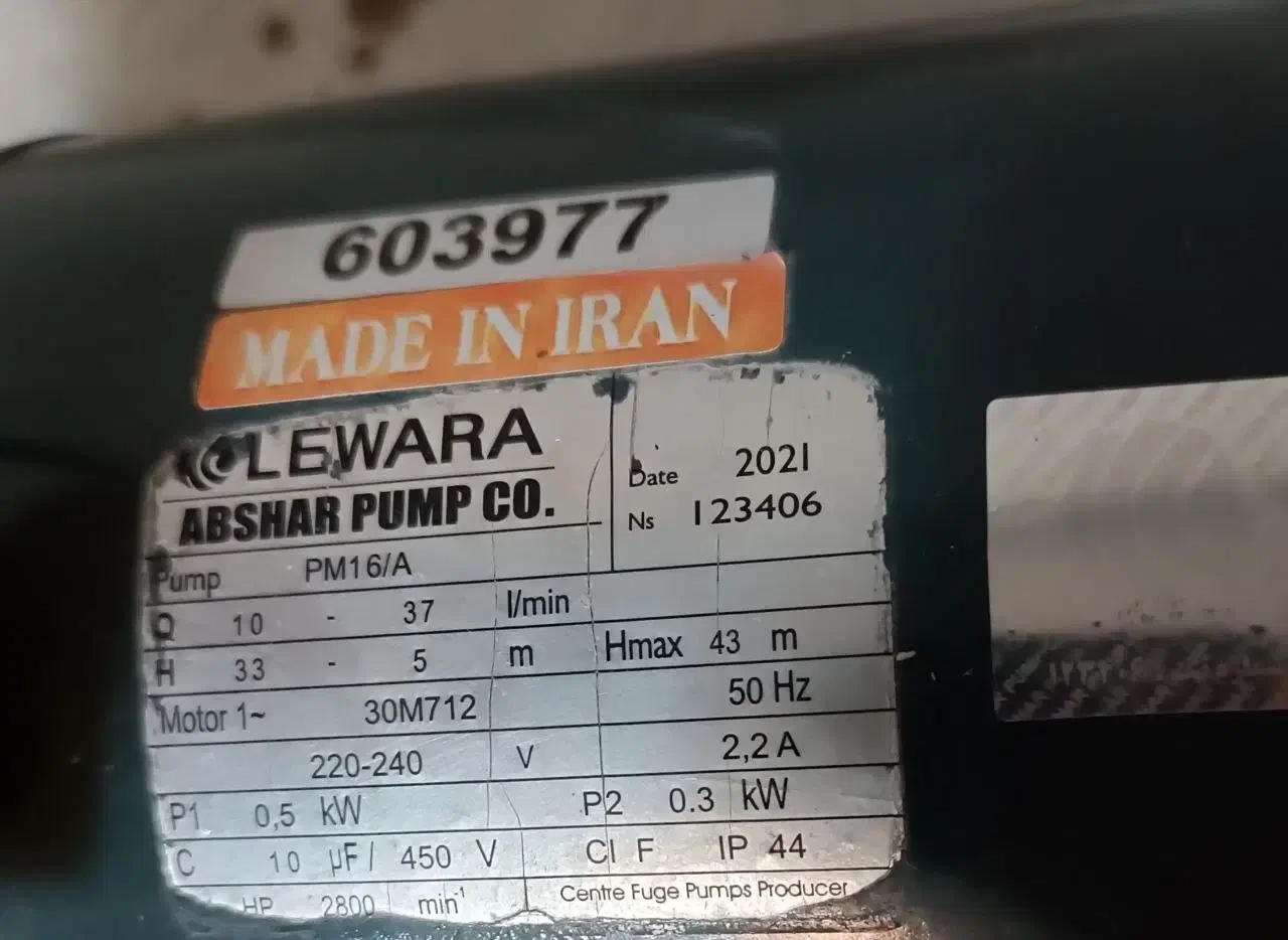 پمپ آب|مصالح و تجهیزات ساختمان|تهران, تهرانپارس جنوبی|دیوار