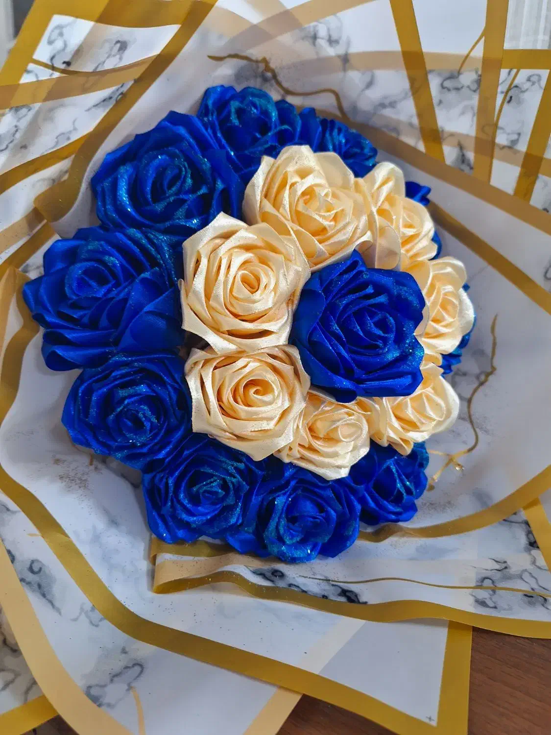 دسته گل روبانی|گل مصنوعی|قم, لسانی|دیوار