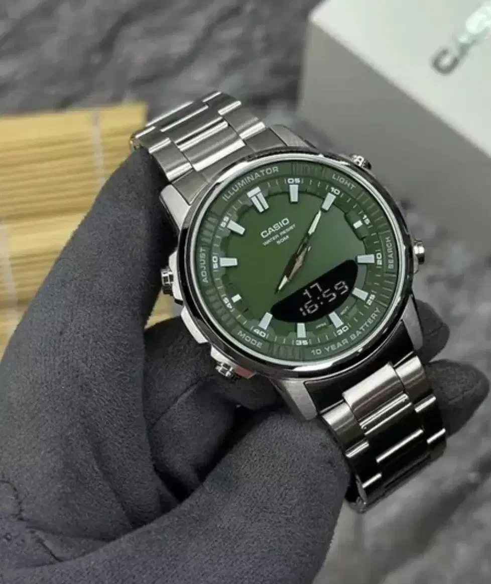 ساعت کاسیو دوزمانه رنگ زیتونی|ساعت|اسلامشهر, باغ فیض|دیوار