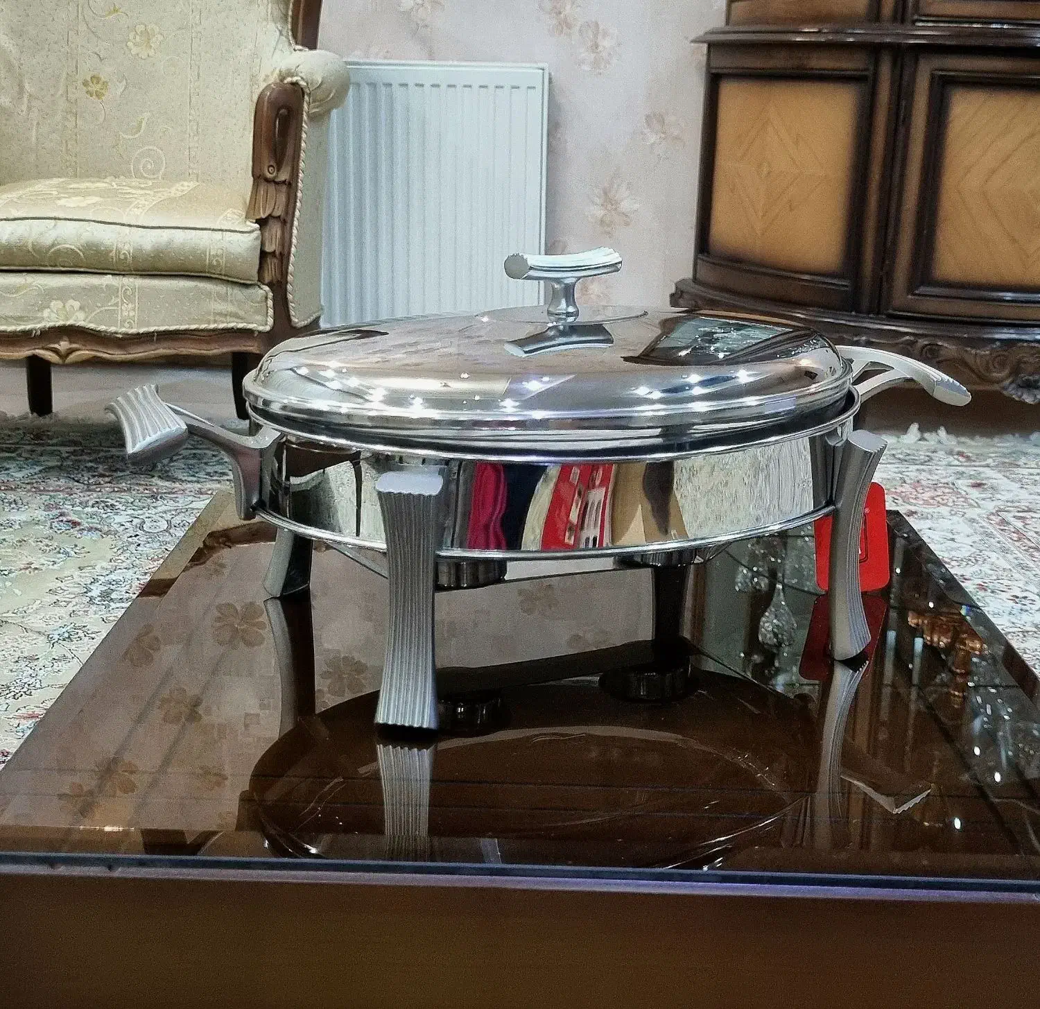 سوفله خوری استیل گُلدکیش دو وارمر فرانسه|ظروف سرو و پذیرایی|مشهد, خاتم الانبیا|دیوار